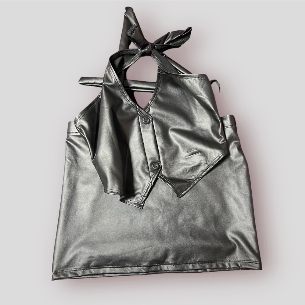 SHEIN Black Leather Set